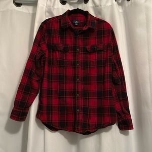 Red Flannel Button Down Shirt